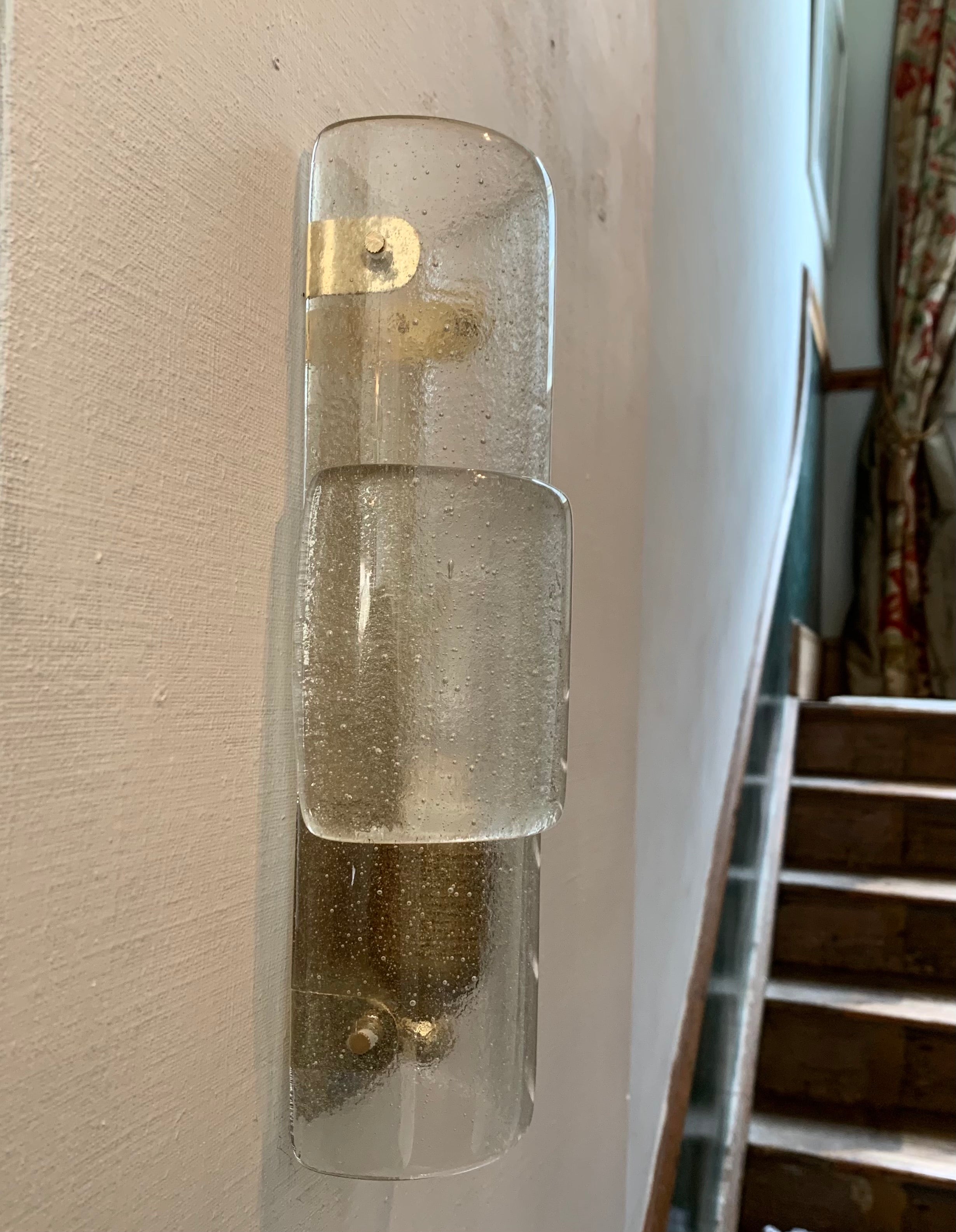 Rollo Wall Light, Seeded Glass