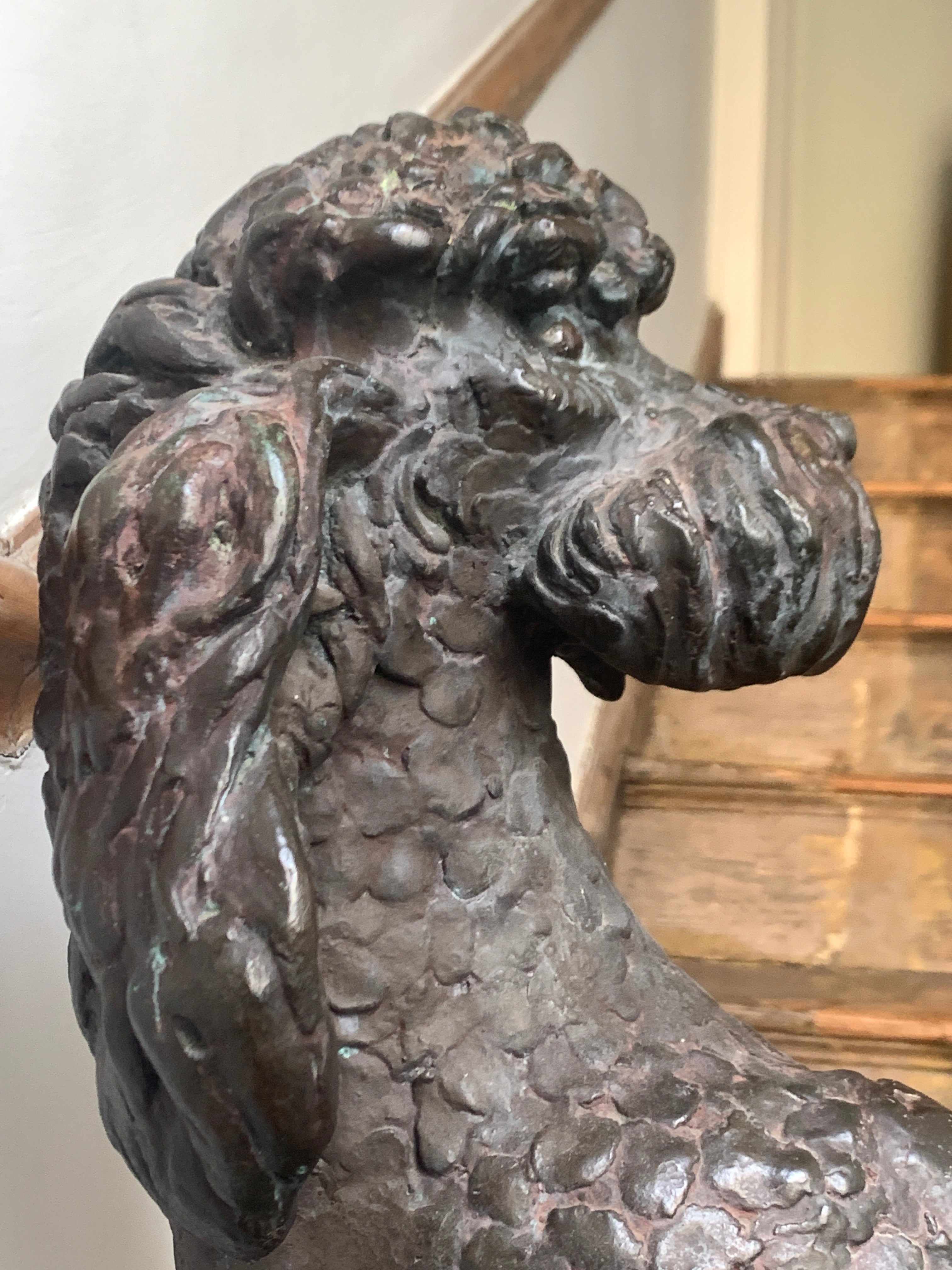 Bronze sculpture of a Poodle by Renè Schorr
