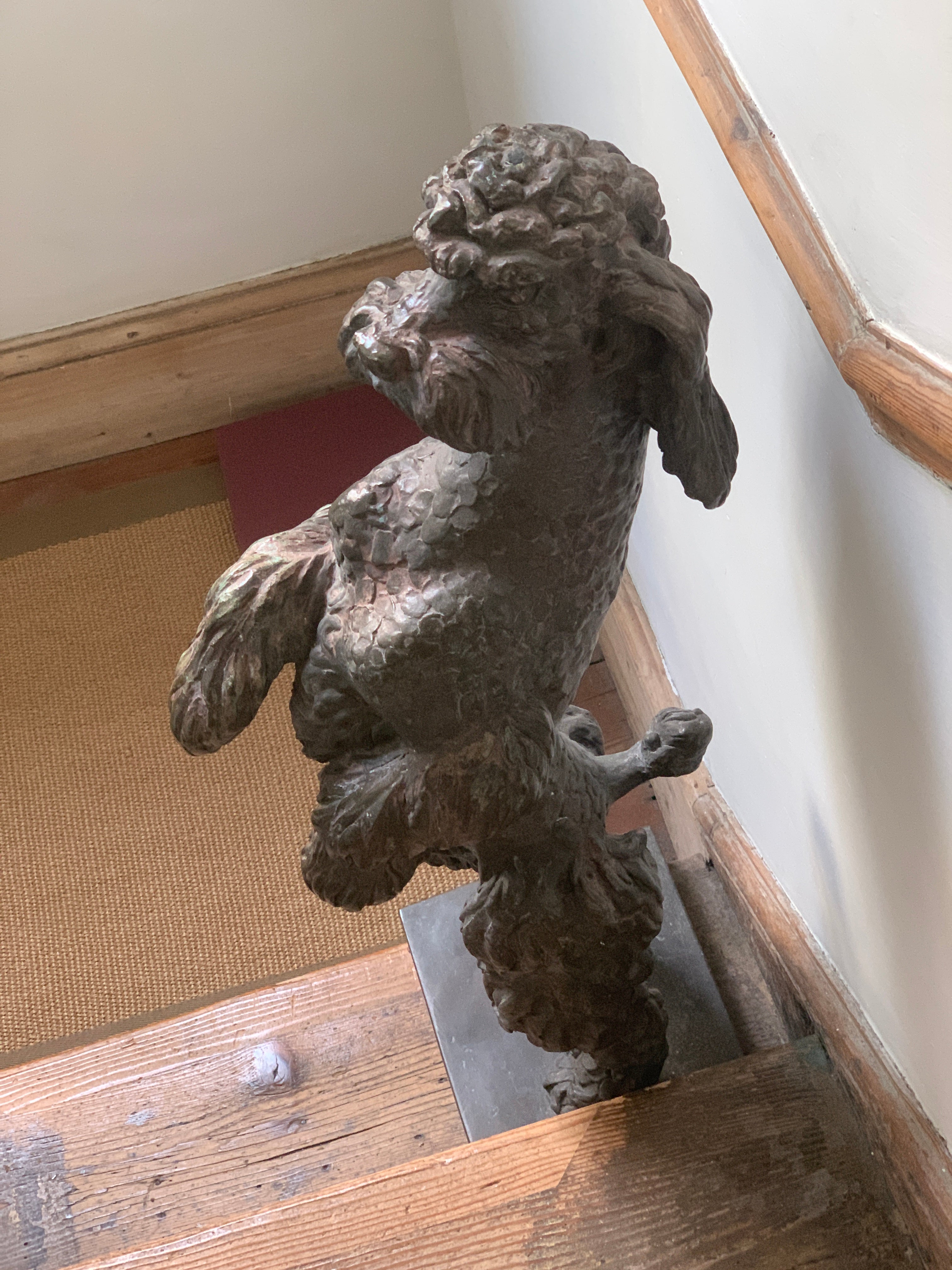 Bronze sculpture of a Poodle by Renè Schorr