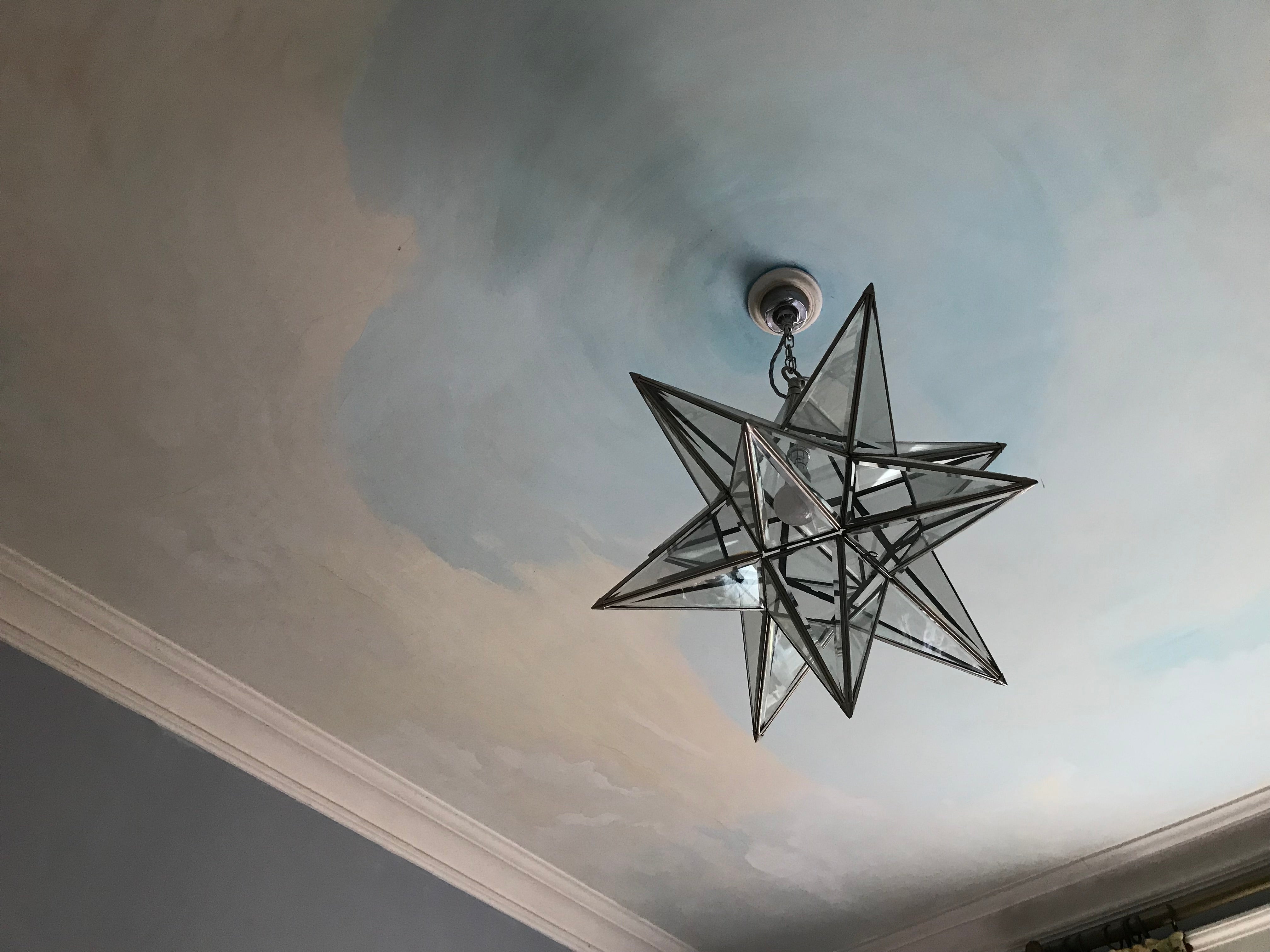 SALE Nickel Star Lantern 21" Bevelled