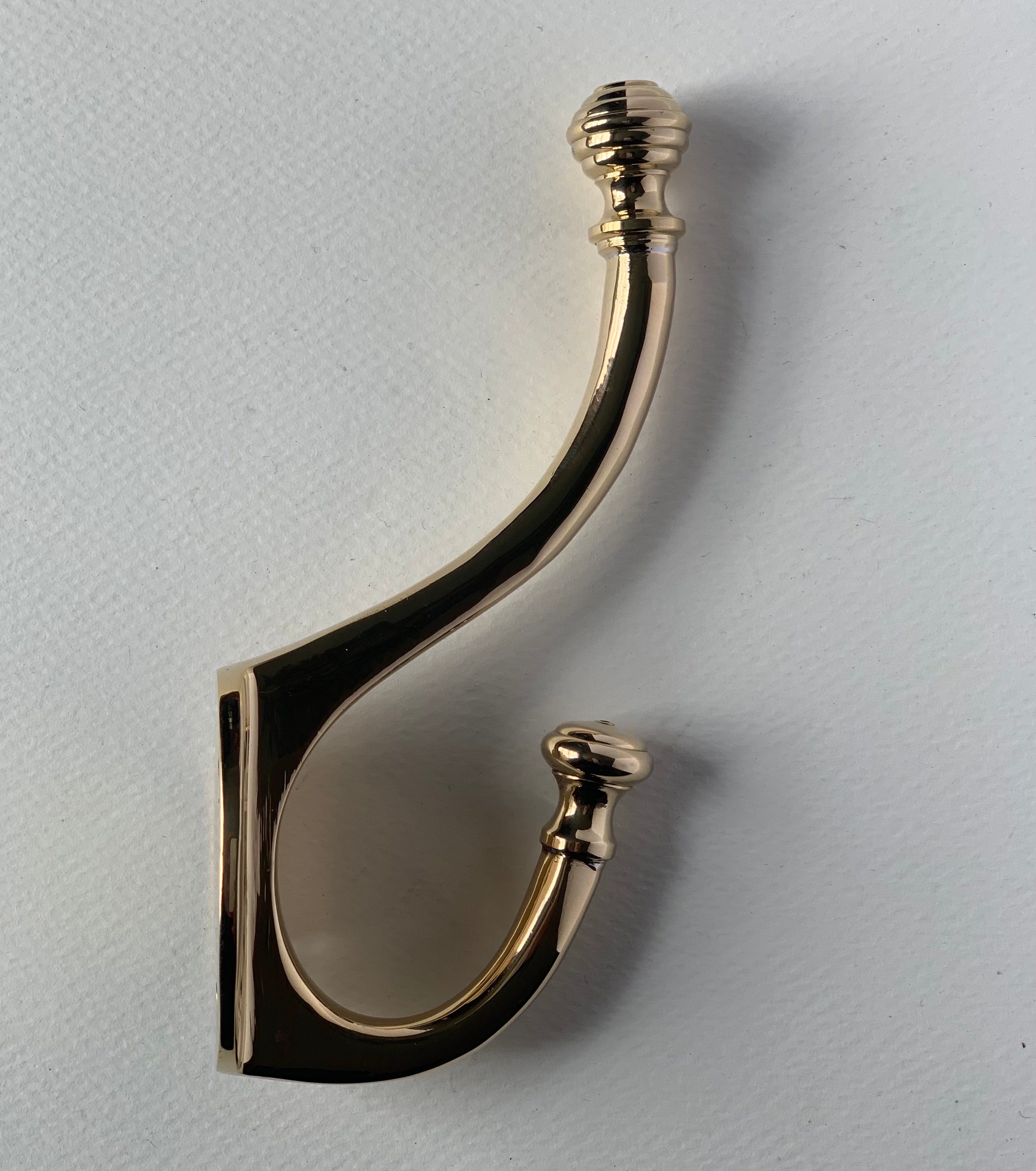 beehive hat and coat hook, brass