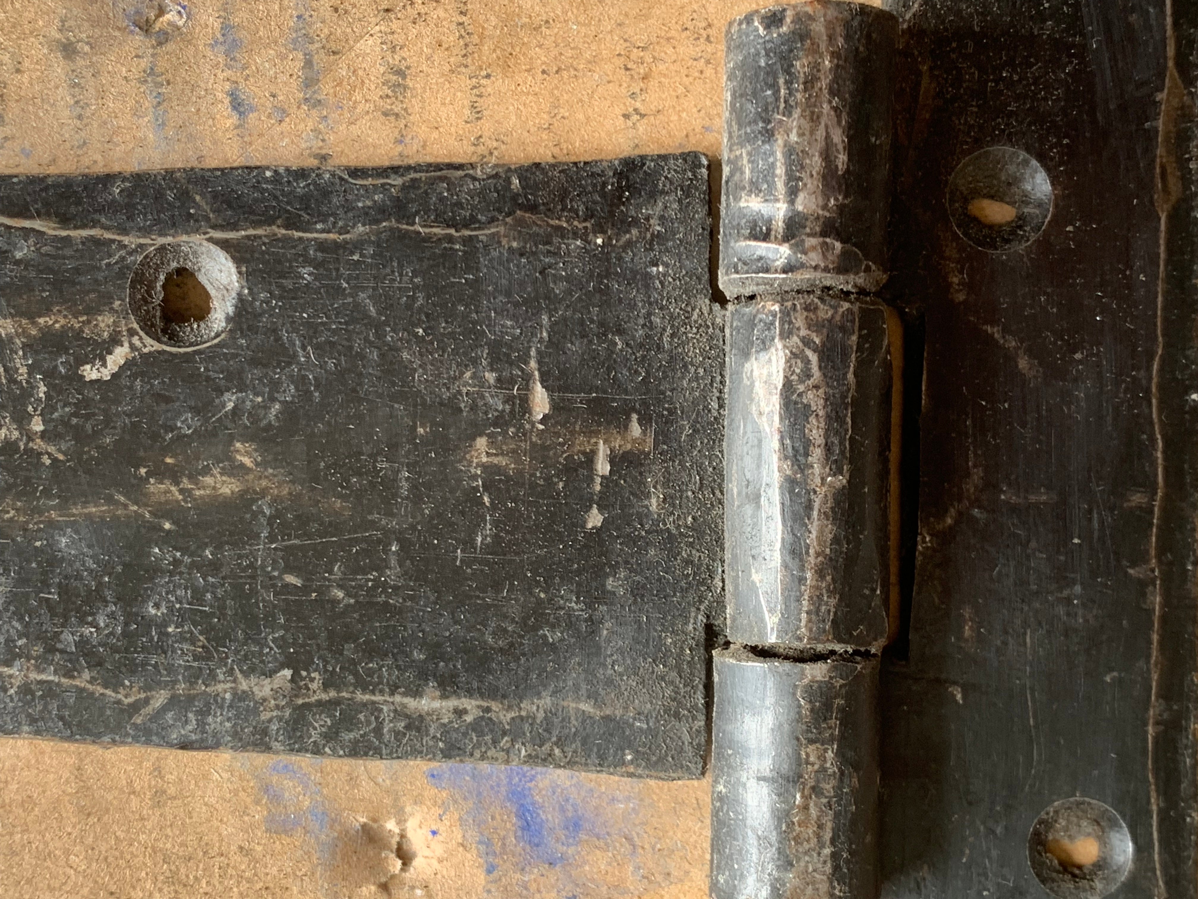 Sale Pair of iron tee hinges, ex display, 38 cm (15")