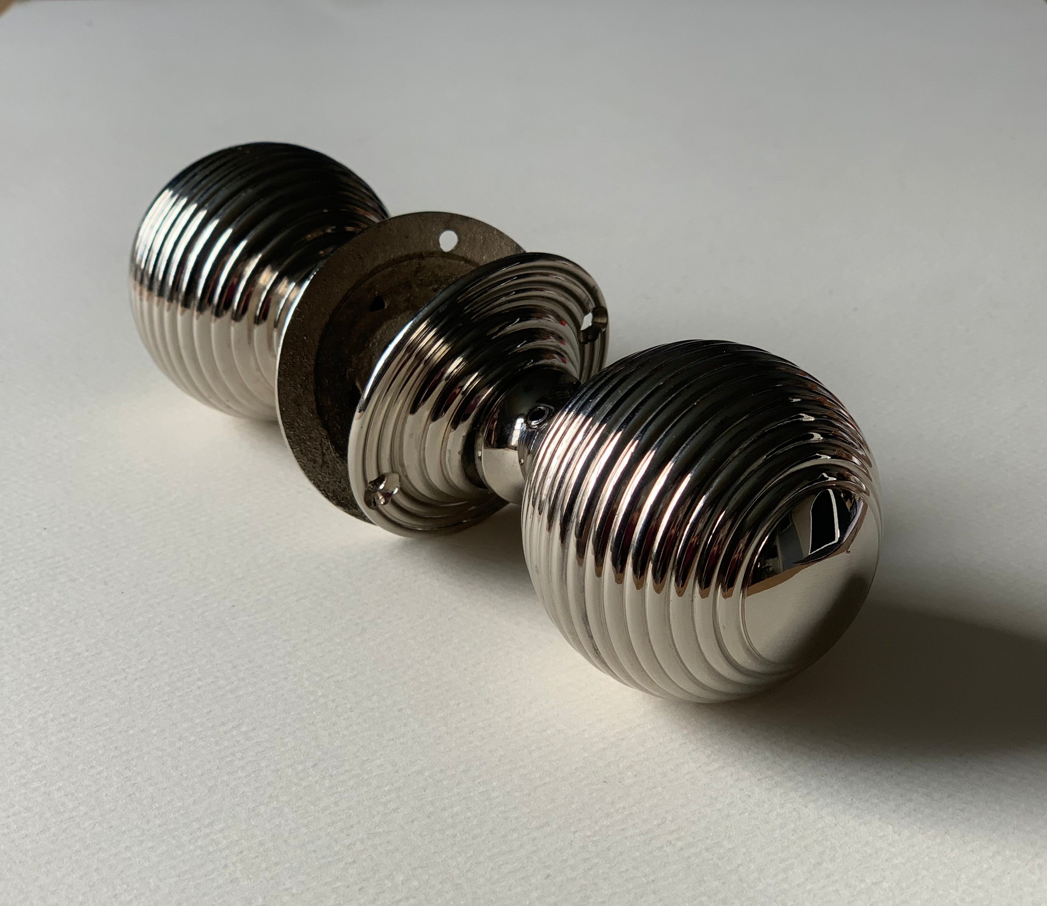 Sale Large  set of nickel doorknobs, ex display