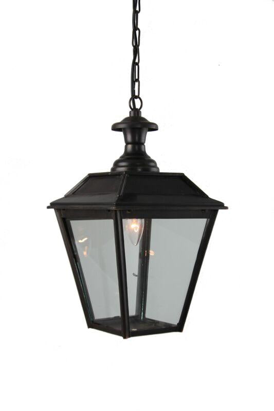 Dark Bronze Finish Hanging Lantern 25 cm wide.