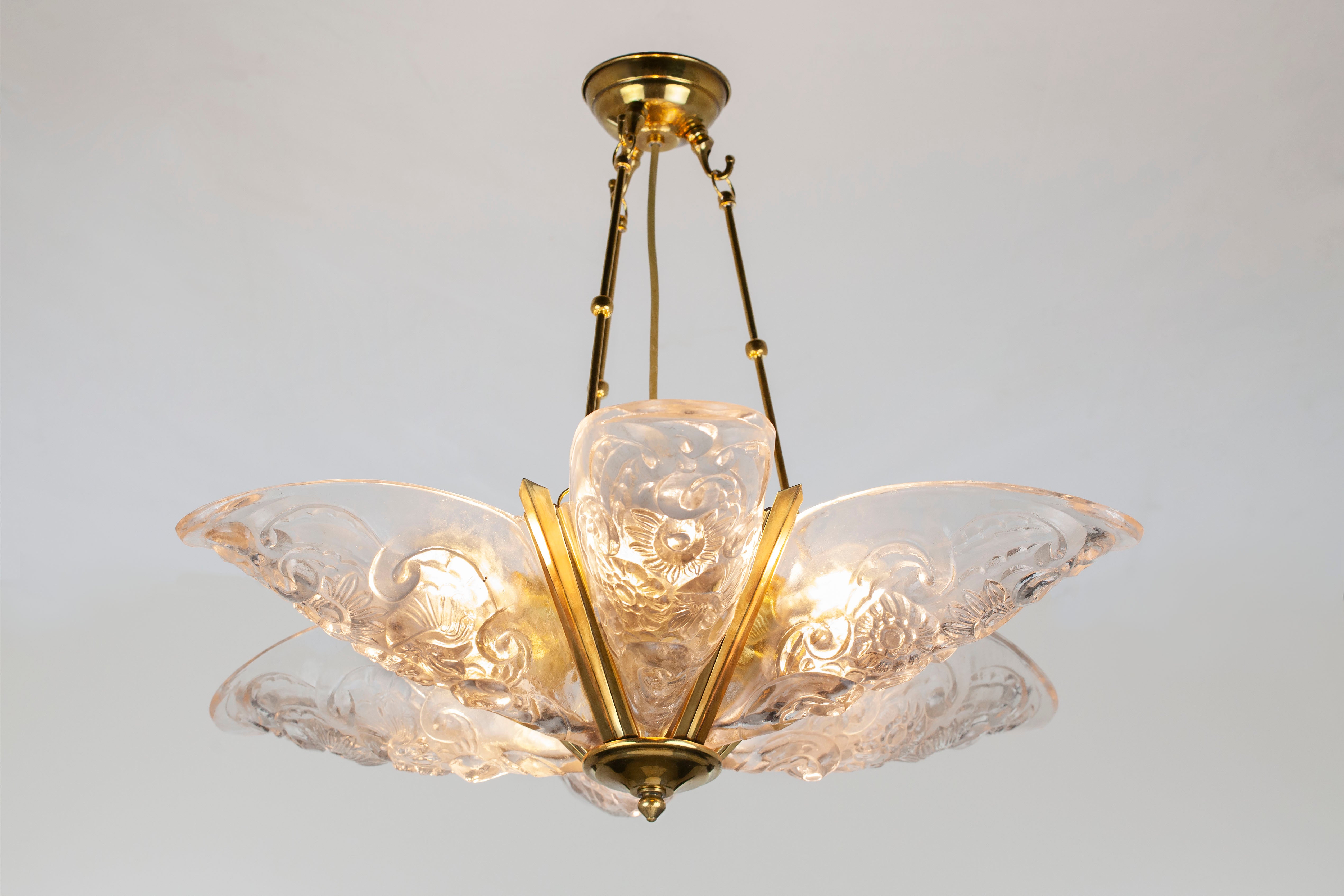 Fleur Deco Pendant, clear glass