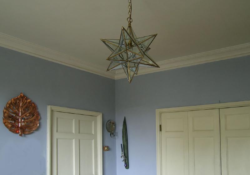 SALE Brass  44cm Star with Bevelled Glass