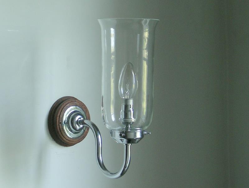 Nickel Storm Wall Light with Clear Glass