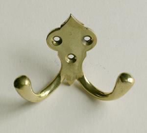 Brass Gothic Pattern Double Robe Hook