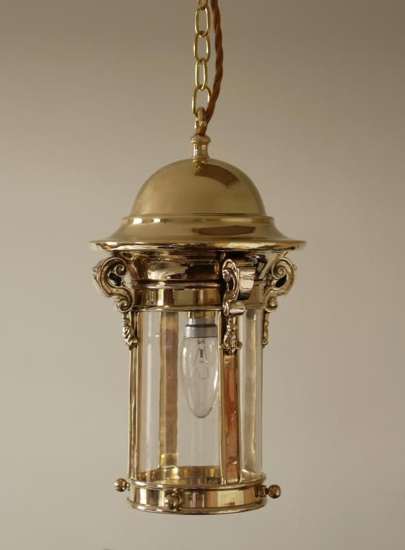 Small Edwardian style Lantern, Polished Brass