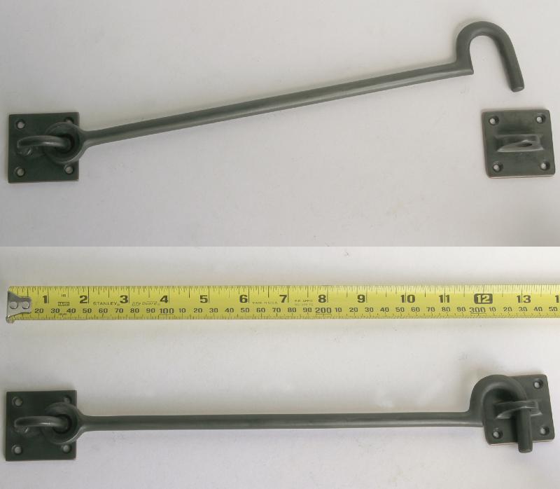 Heavy Cabin Hook 12", Dark Bronze Finish