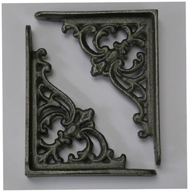 Small Cast Iron shelf brackets PAIR