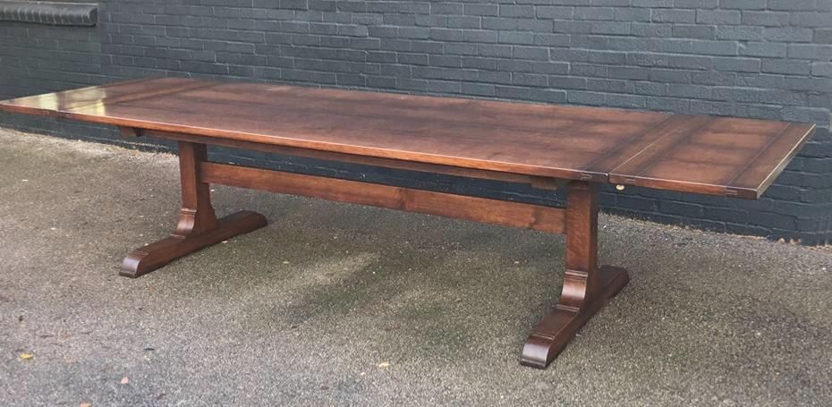 Abbot's Style Refectory Table with Extension Leaves