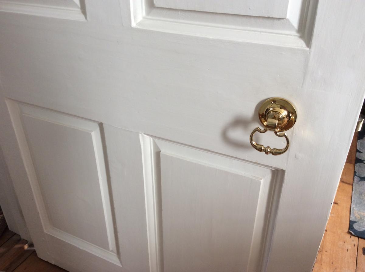 Knopped Dutch Drop Handles for Mortice Latch, Brass, 60mm
