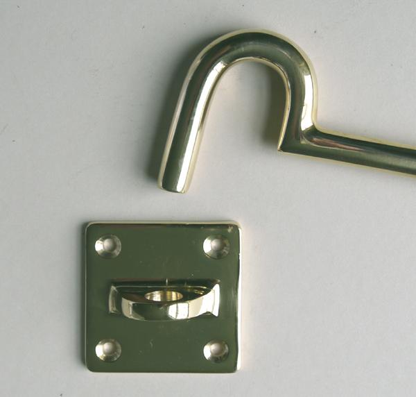Heavy Cabin Hook, 12", Brass