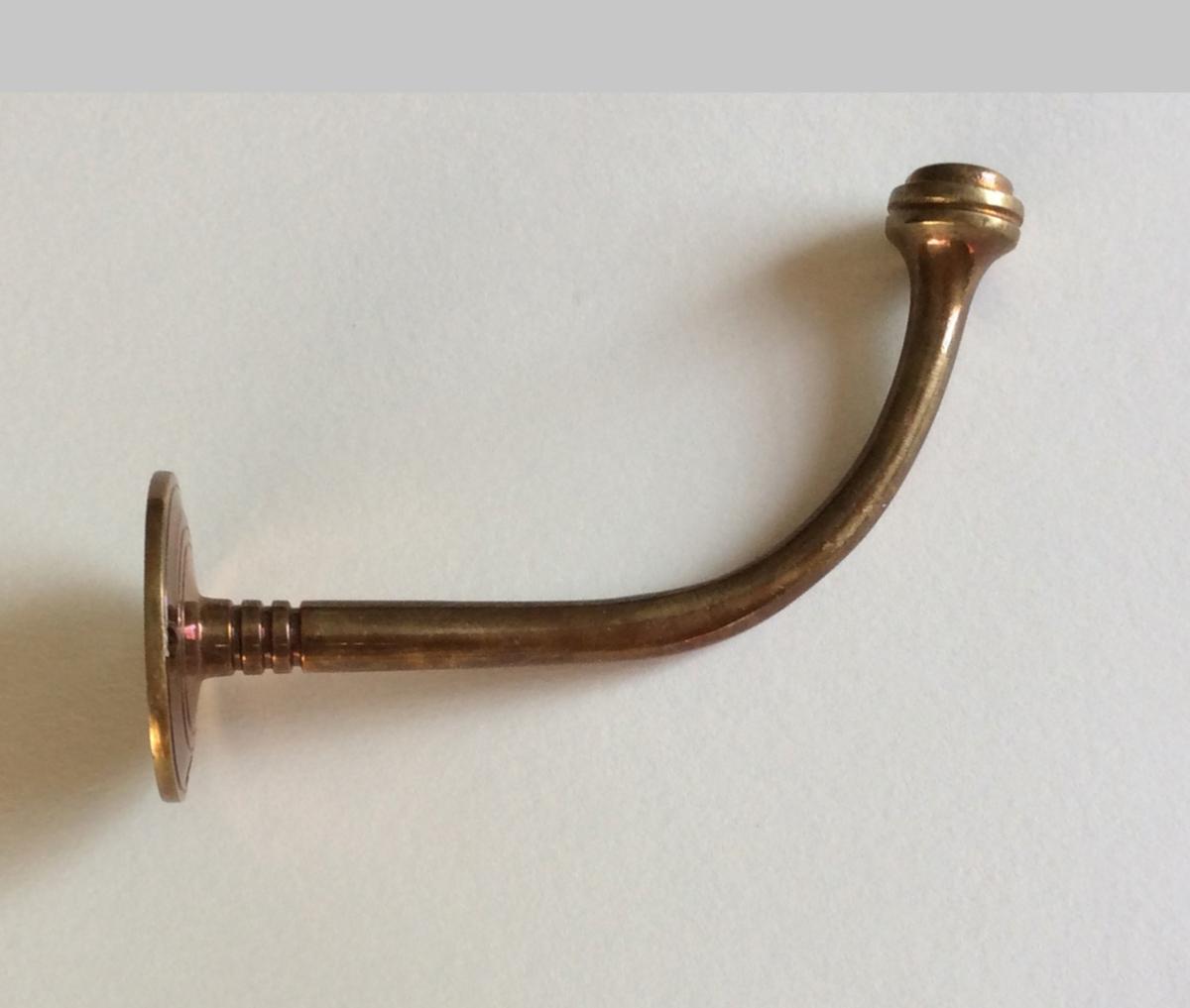 cafe hook, aged brass