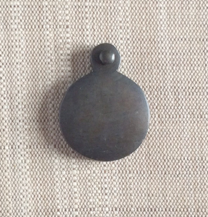 Plain Round Escutcheon, Aged Bronze, Keyhole Cover