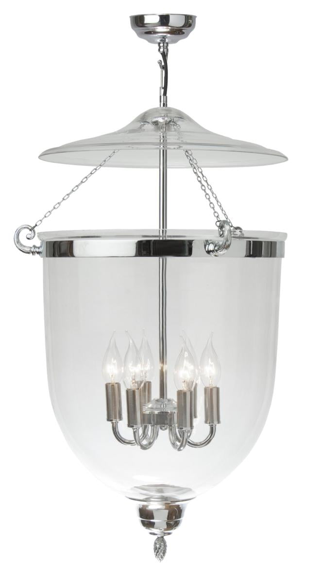 Large Hundi Pendant Lantern, nickel