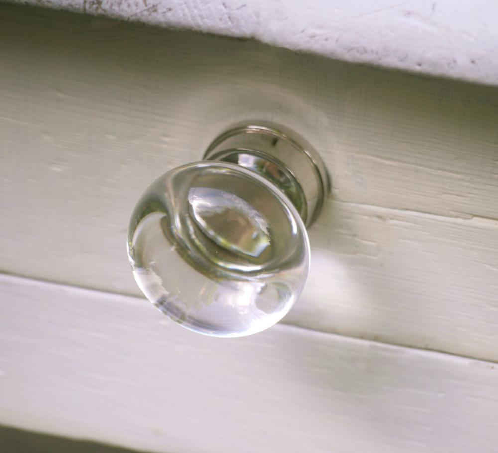 Crystal and Nickel Cupboard Knob 40mm