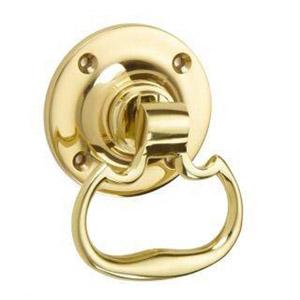 Plain Dutch Drop Door Handles for Rim Latch, Brass 60mm, set