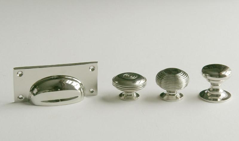 4" Rectangular Heavy Polished Nickel Cupboard Drawer Pull
