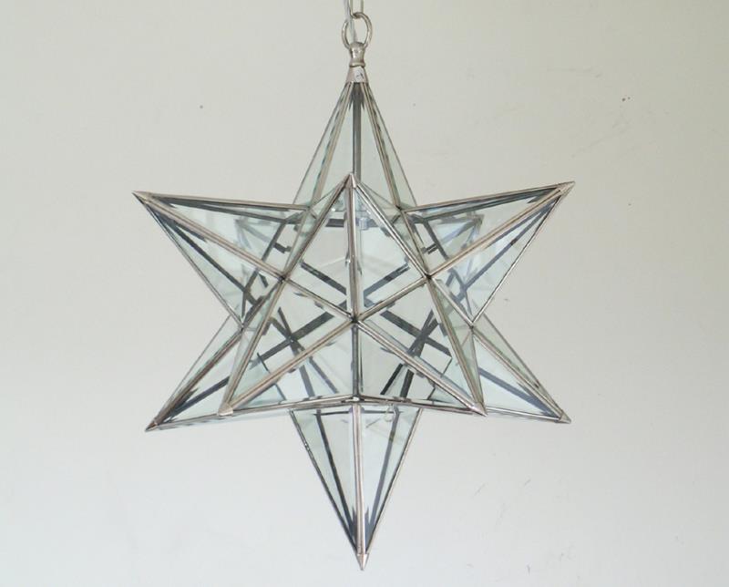 Nickel Star Lantern 21" Bevelled