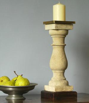 Candle Prick, Antique Limestone