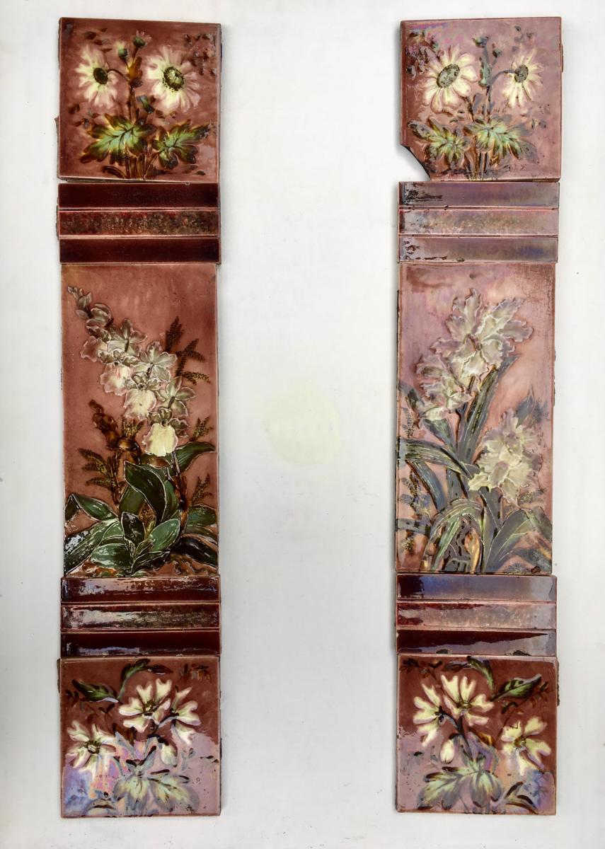 Set of Staffordshire Antique Fireplace Tiles