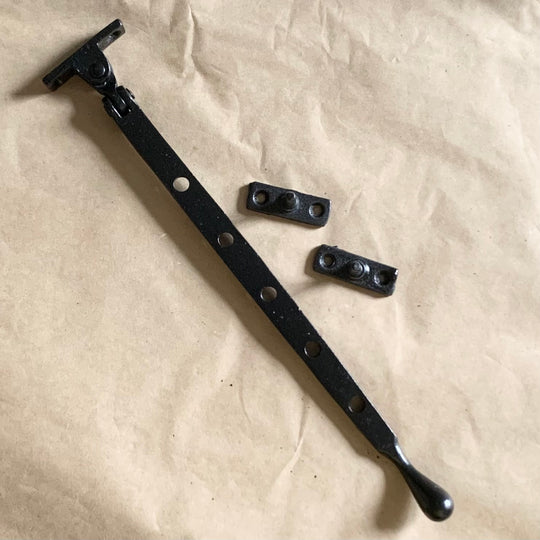 SALE Bulb-end Iron casement stay, 12"