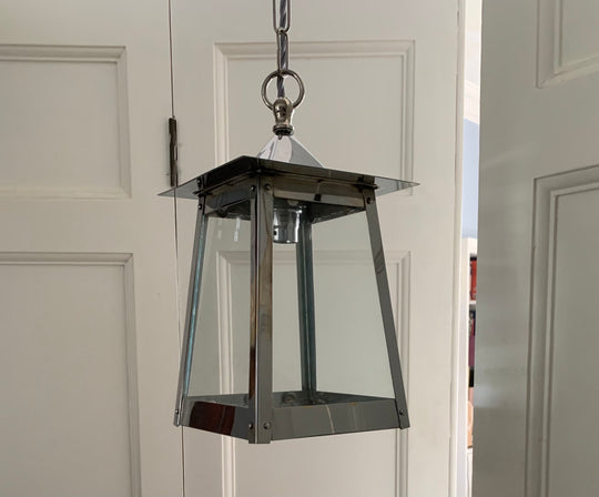 SALE Small pyramid lantern, nickel, slightly imperfect SS 021