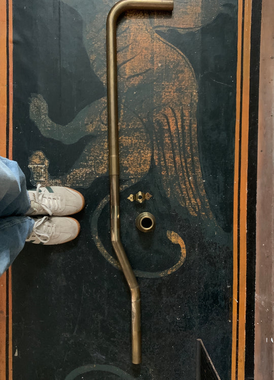 High level cistern down-pipe, Brass