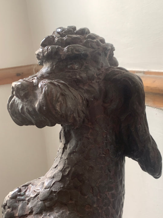 Bronze sculpture of a Poodle by Renè Schorr