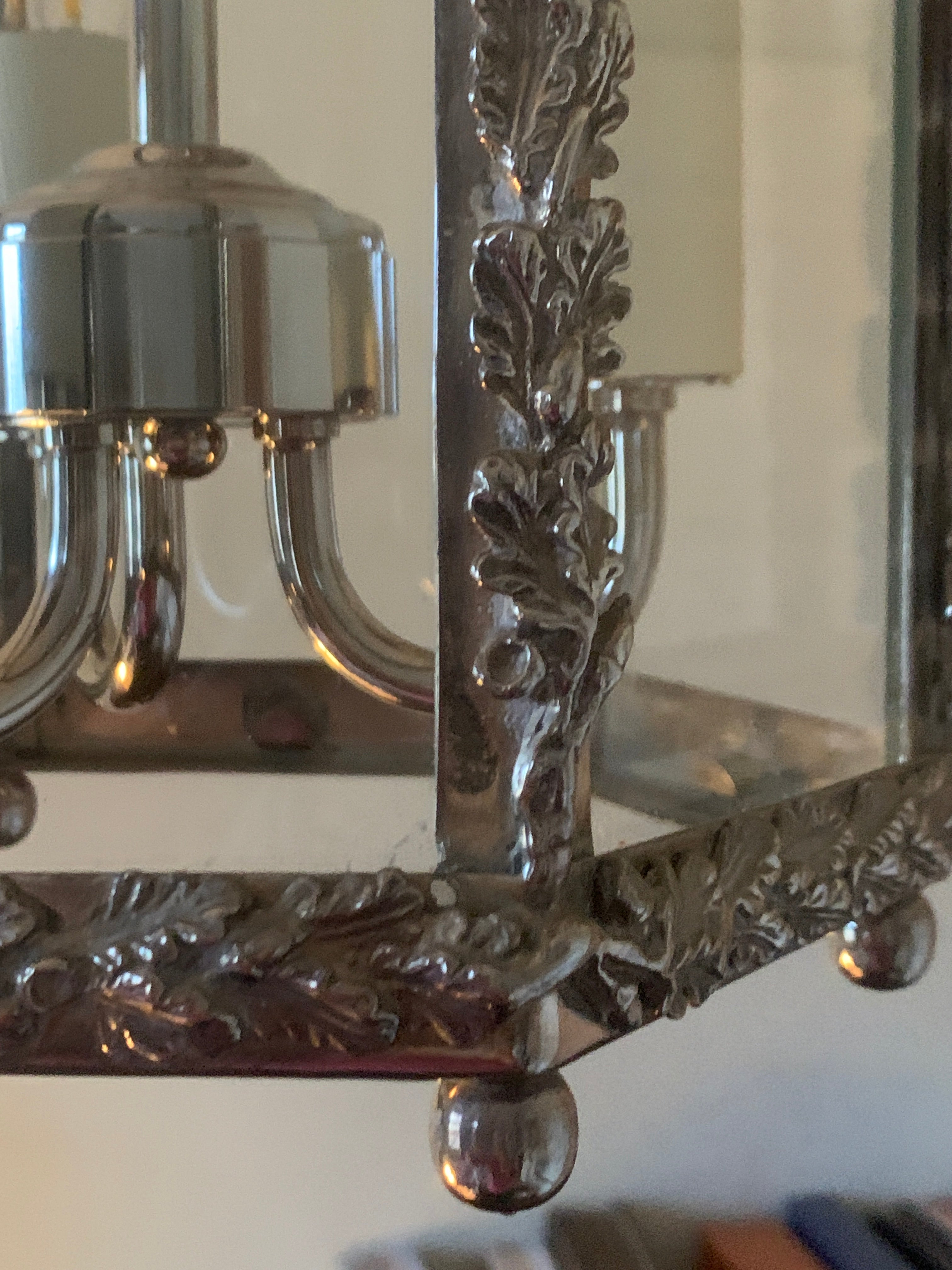 Six-sided Oakleaf lantern, silver plate