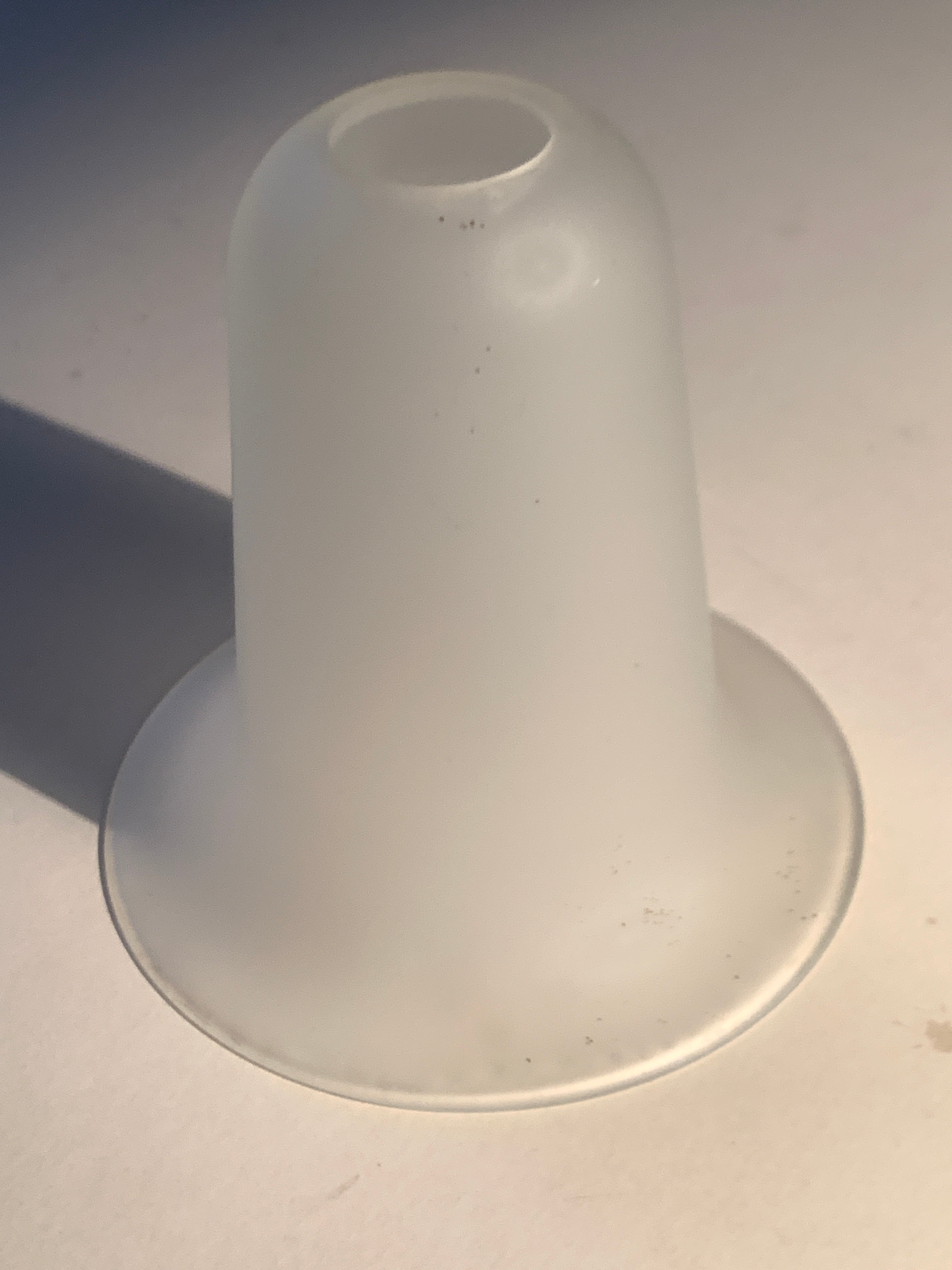 Etched glass bell  light shade, Edwardian Style .