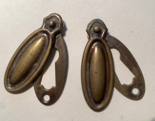 PAIR Antique Edwardian Keyhole Covers