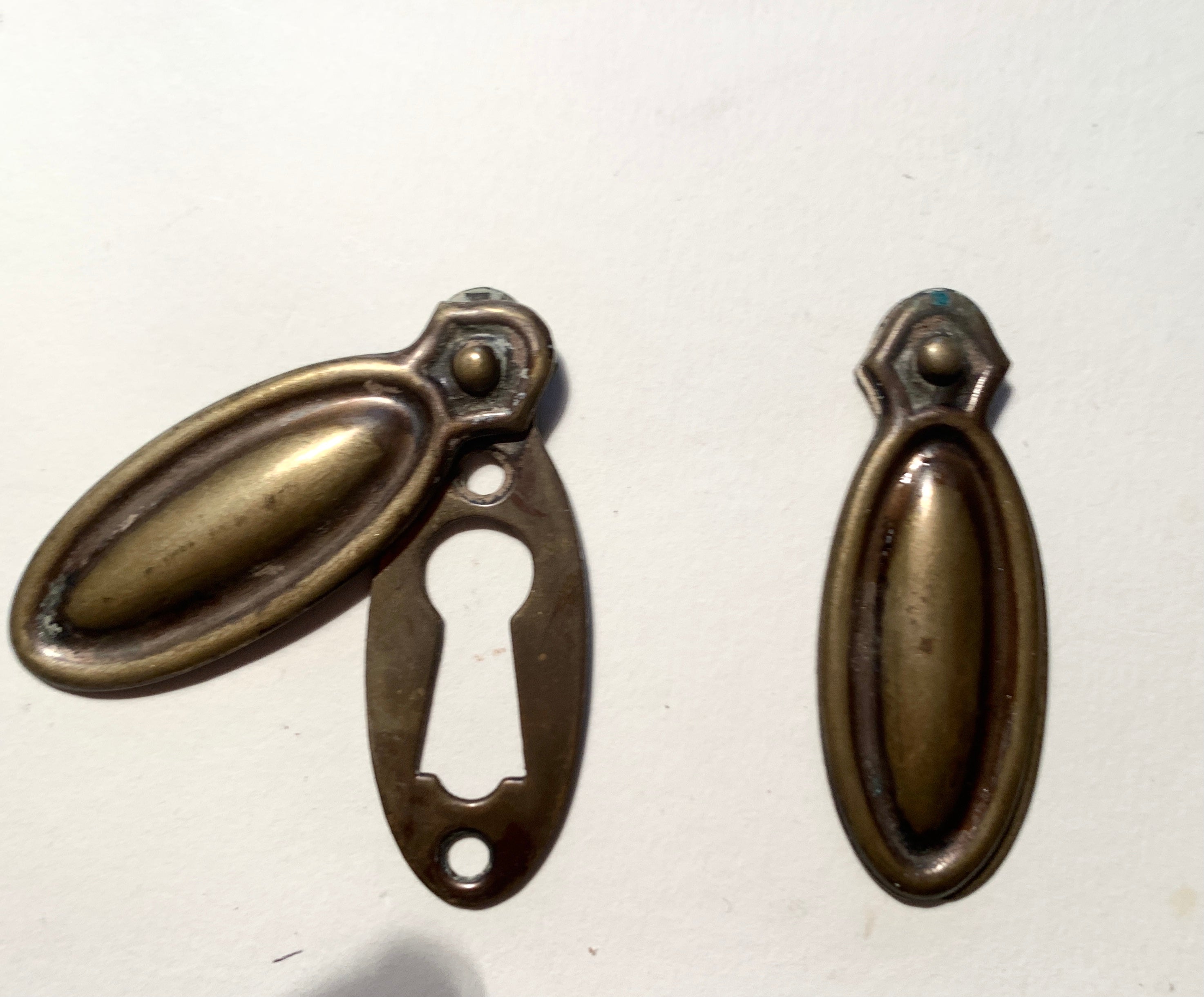 PAIR Antique Edwardian Keyhole Covers