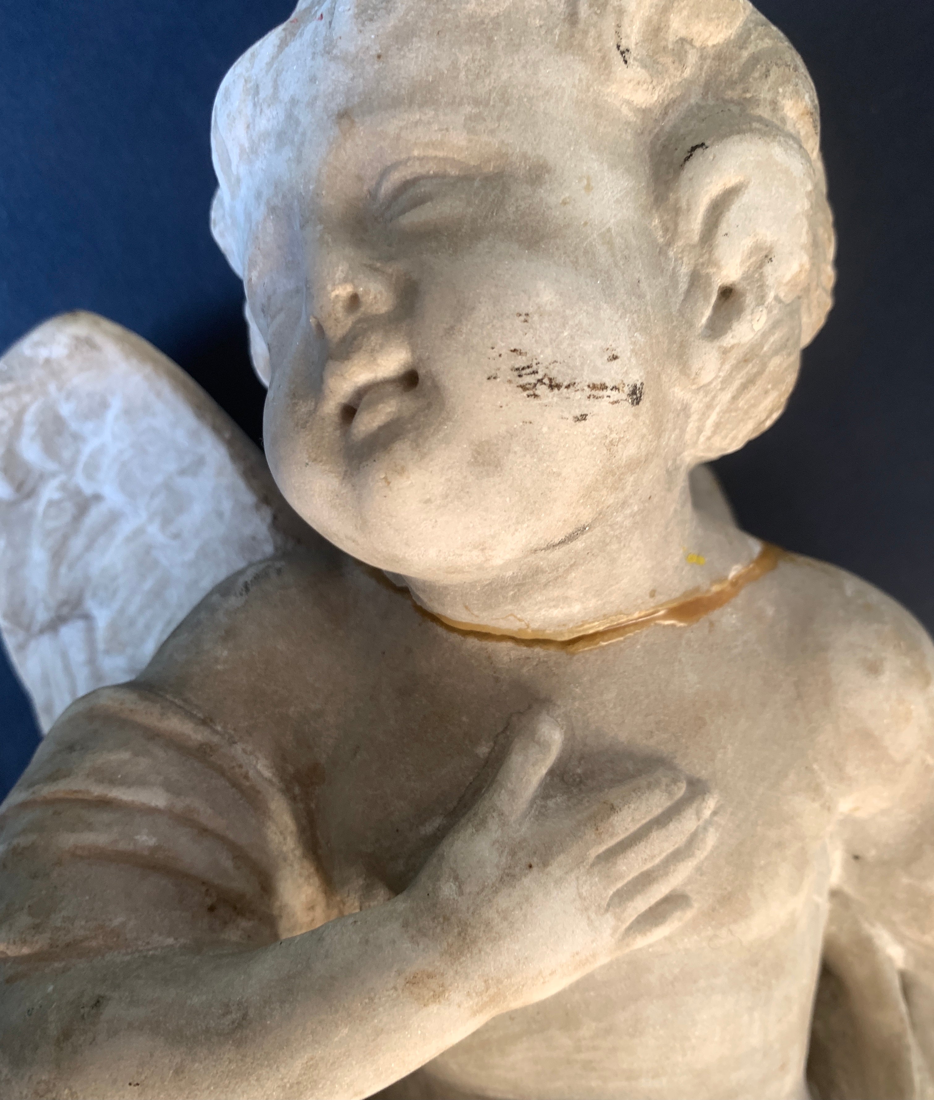 Pair of Antique Marble Cherubs