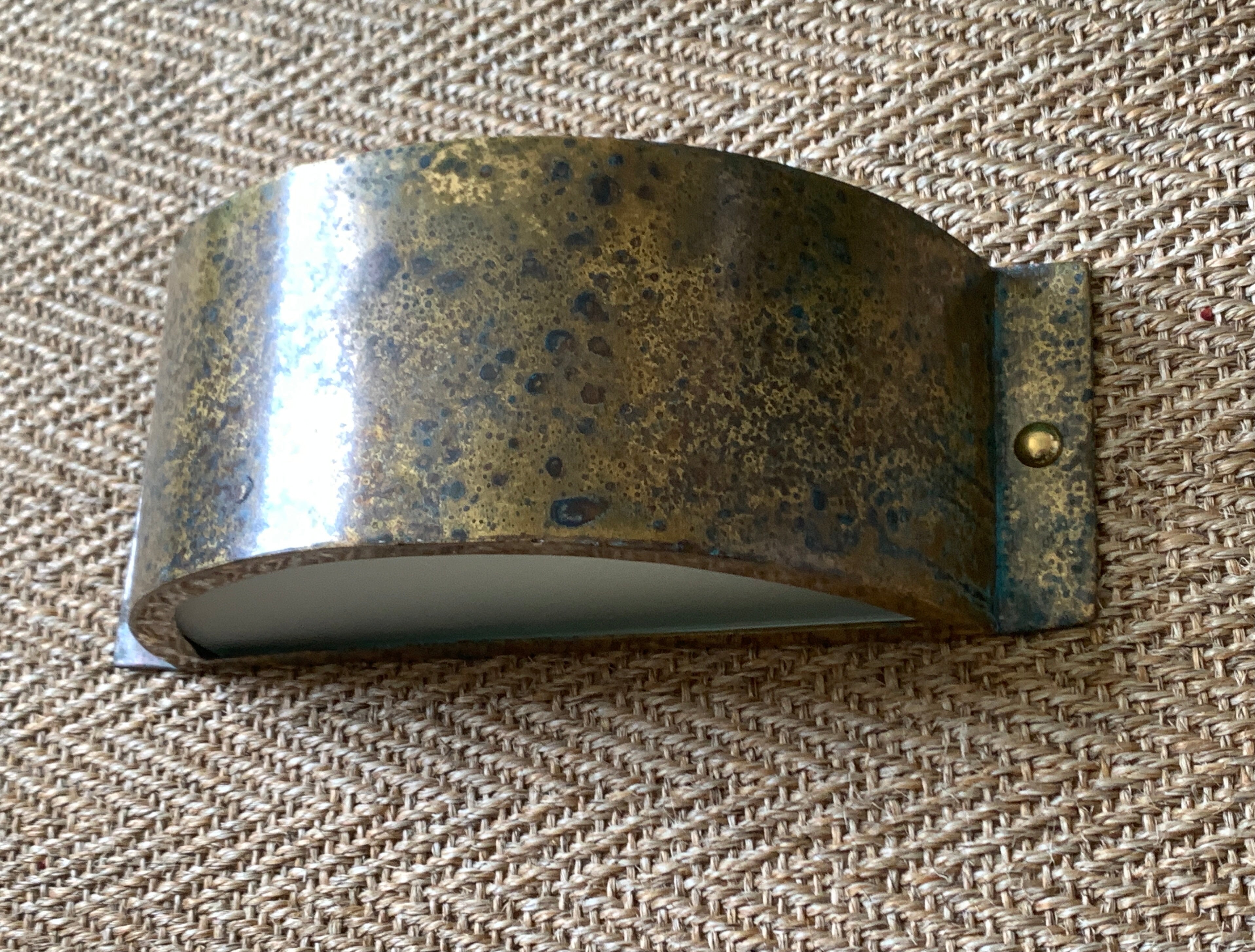 Mezza-Luna Distressed brass finish