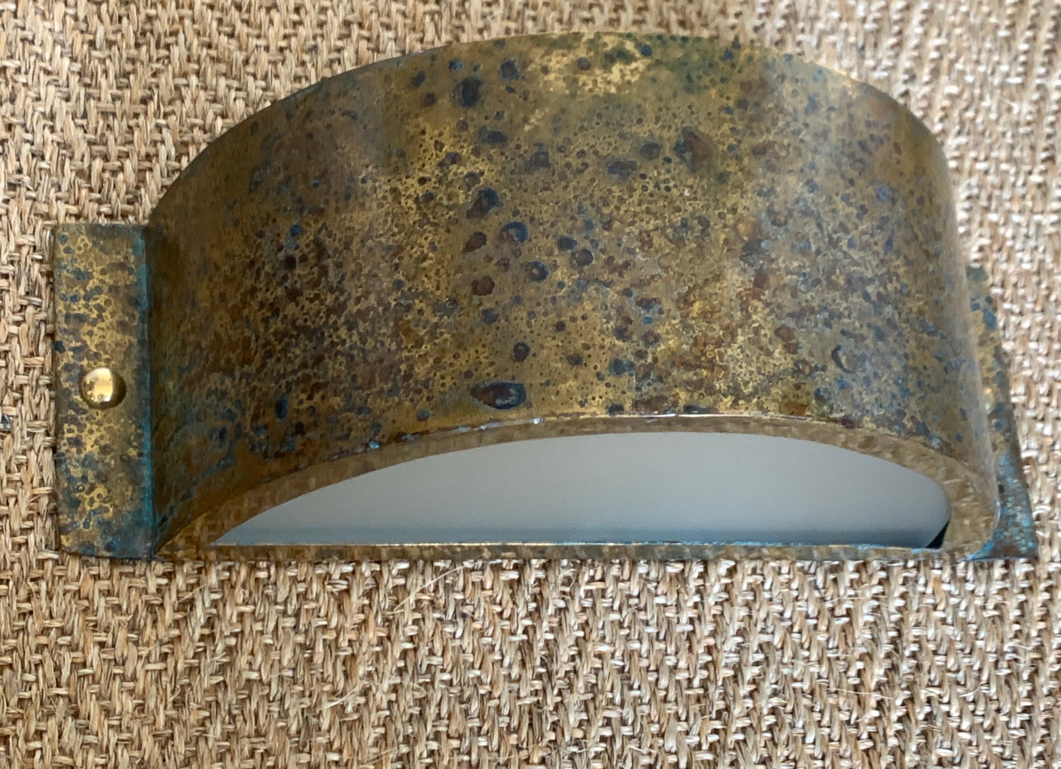 Mezza-Luna Distressed brass finish