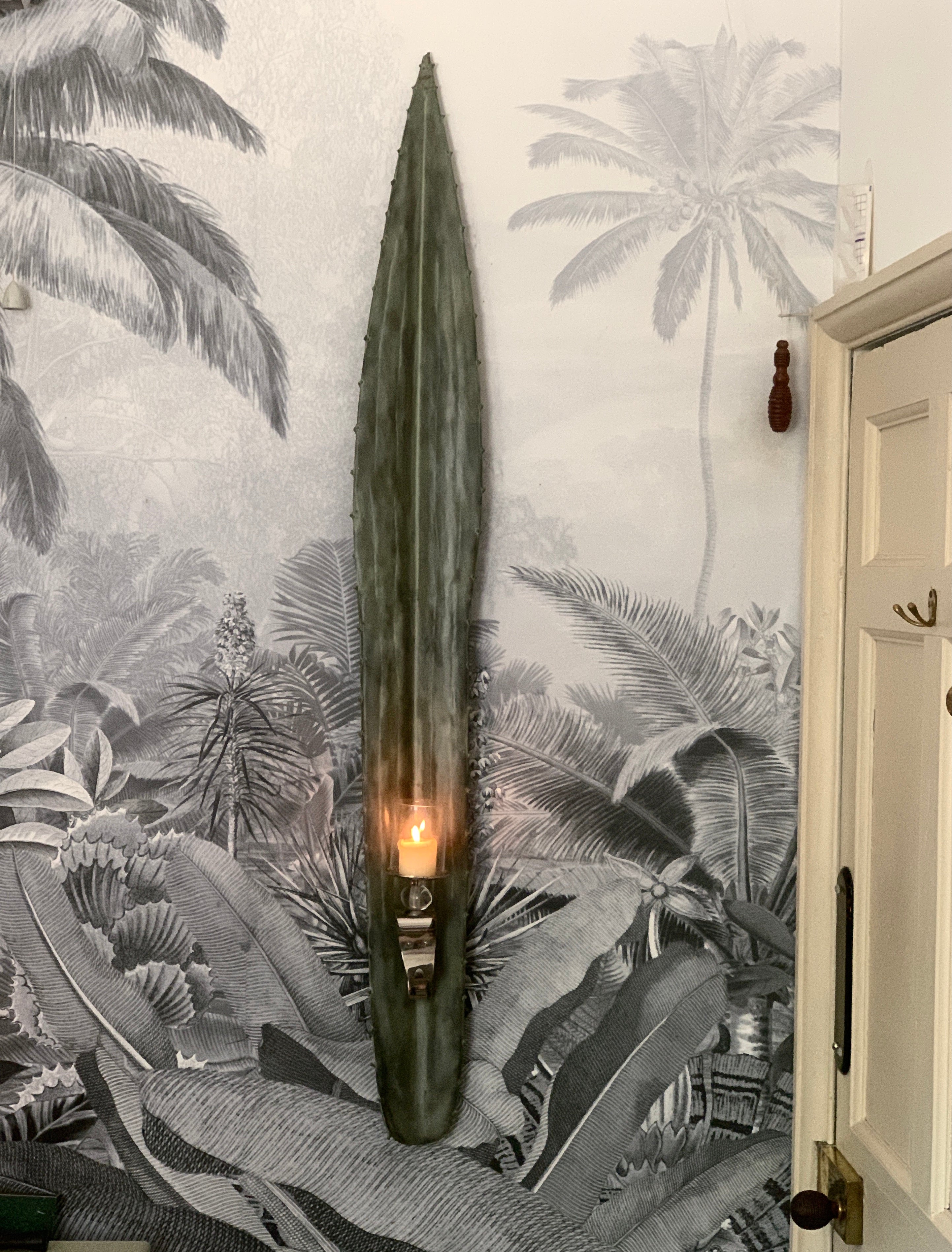 Large Agave Sconce, painted copper