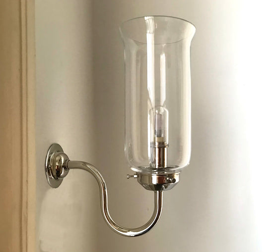 Storm light, for bathroom, IP44 , nickel