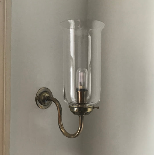 Storm Wall Light for Bathroom IP44, Aged Brass finish.