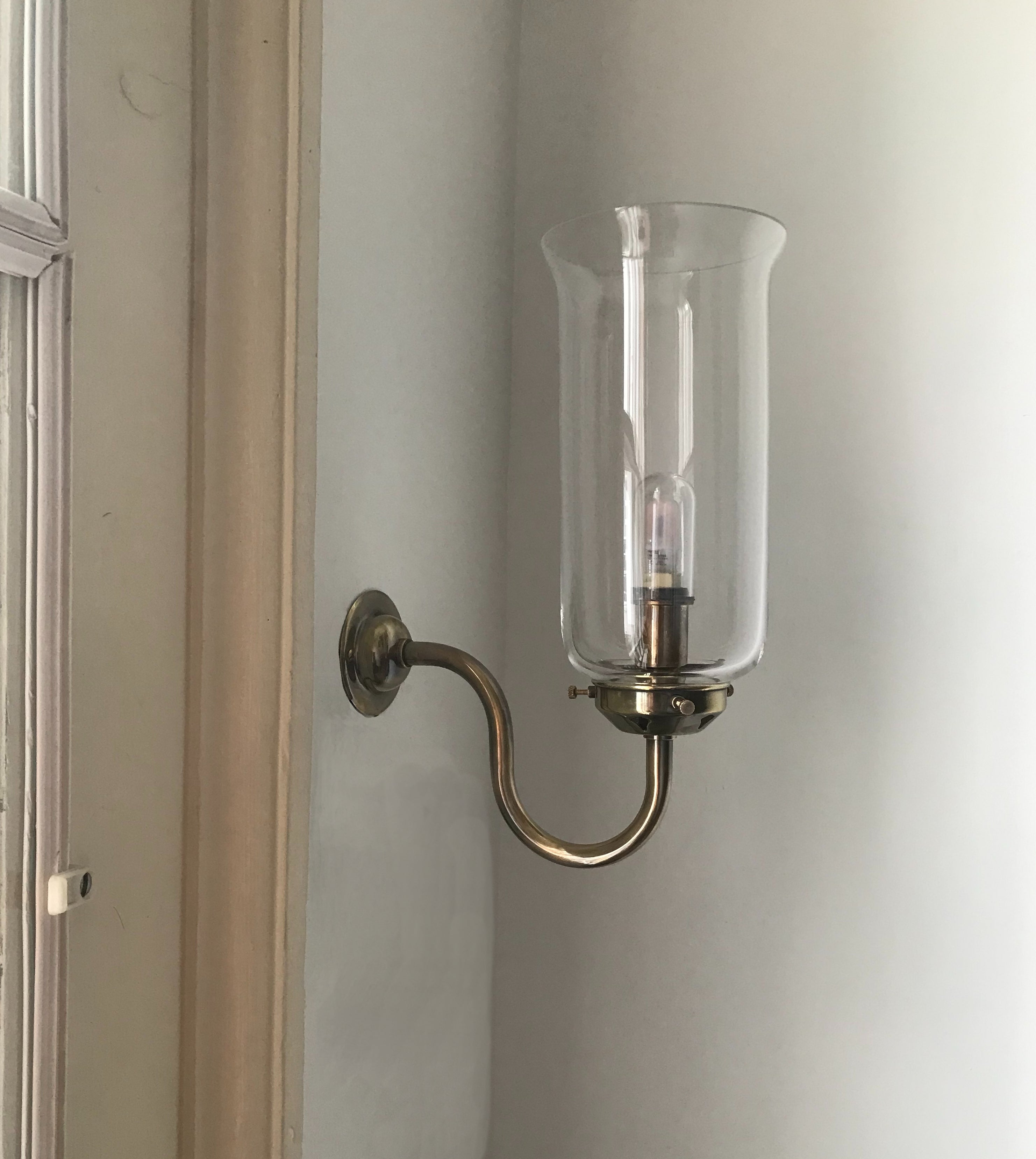 Storm Wall Light for Bathroom IP44, Aged Brass finish.