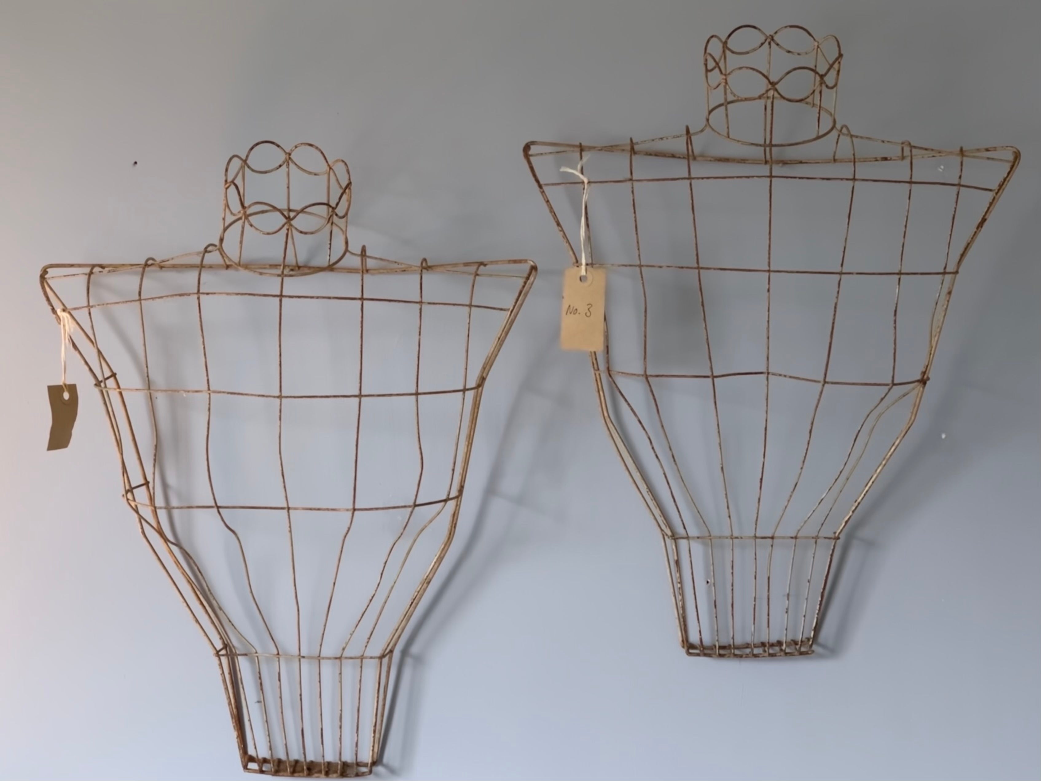 Wirework drapers' female forms, PAIR