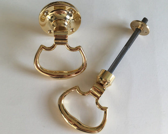 Plain Dutch Drop Handles for Rim Latch. 76mm PAIR