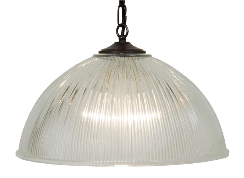 Traditional "Ribbed" Dome Pendant 380 mm.
