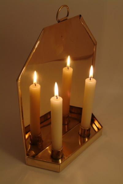 Double Candle Sconce, Brass
