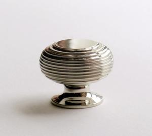 "Beehive" Cupboard Knob, 40mm Nickel