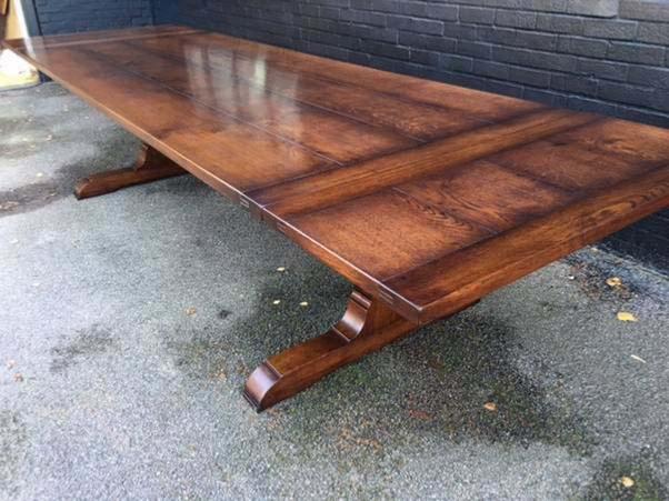 Abbot's Style Refectory Table with Extension Leaves