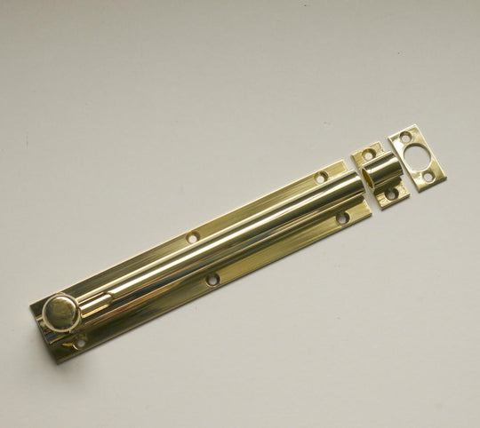 Brass Door Bolt, 8" x 1.5"