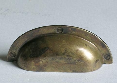 Aged Brass Drawer Pull, rear fix